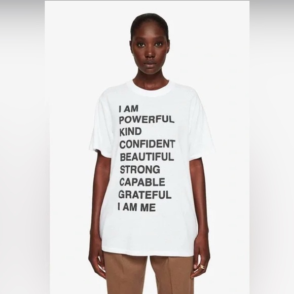 Anine Bing ‘I am’ t-shirt, Color White, Size Small. - Picture 1 of 9